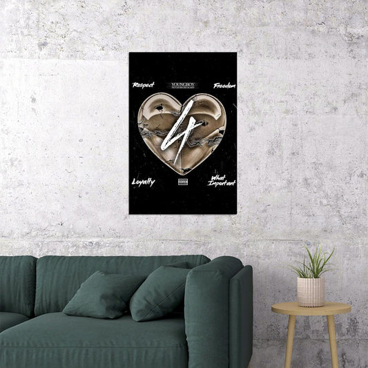 Young Boy Respect Freedom Rap Artist Music 2020 Poster Wall Art Print Home Wall Decor - xonomax