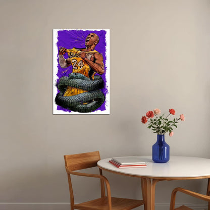 Hot Kobe Bryant The Mamba Artwork Poster Wall Art Print Home Wall Decor - xonomax