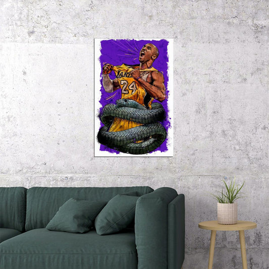 Hot Kobe Bryant The Mamba Artwork Poster Wall Art Print Home Wall Decor - xonomax