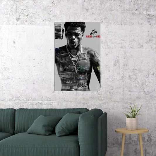 Lil Baby Harder Than Hard Rap Artist Music 2020 Poster Wall Art Print Home Wall Decor - xonomax