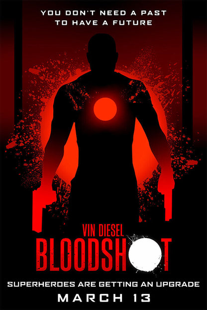 Bloodshot Movie Vin Diesel Action Poster Wall Art Print Home Wall Decor - xonomax