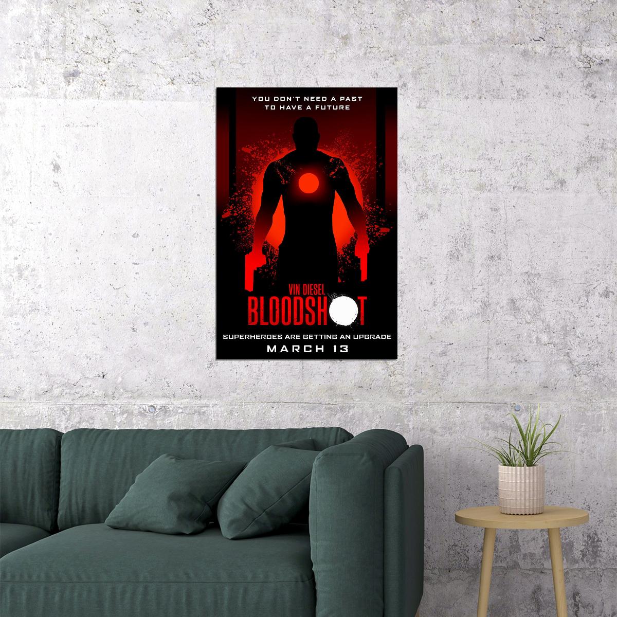 Bloodshot Movie Vin Diesel Action Poster Wall Art Print Home Wall Decor - xonomax
