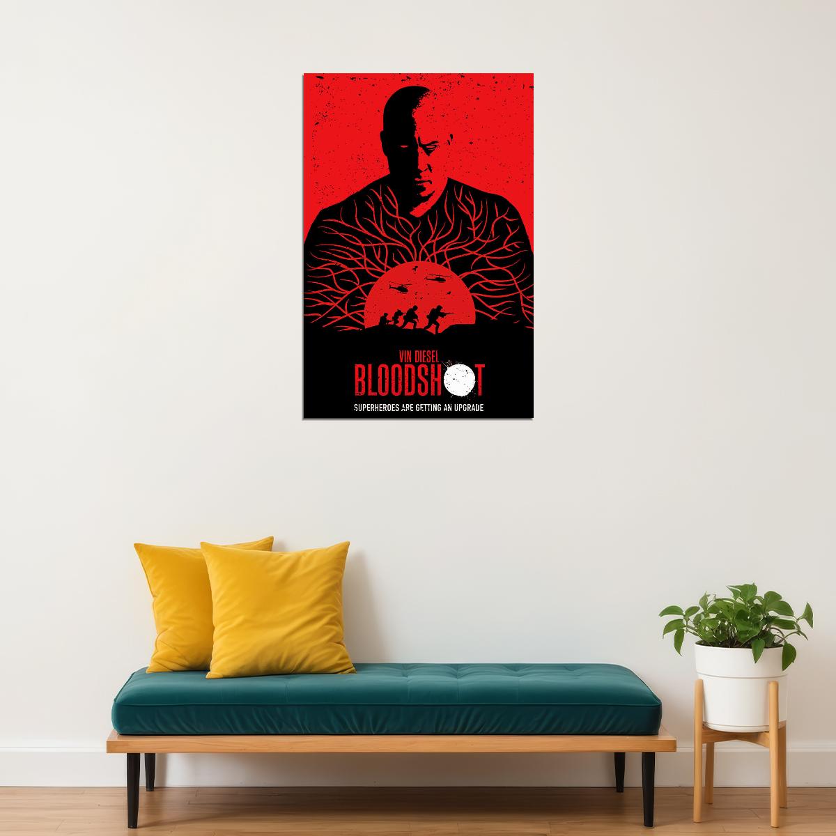 Vin Diesel Bloodshot 2020 Movie Science Fiction Poster Wall Art Print Home Wall Decor - xonomax
