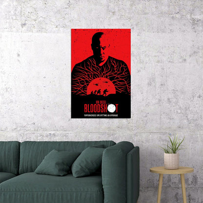 Vin Diesel Bloodshot 2020 Movie Science Fiction Poster Wall Art Print Home Wall Decor - xonomax