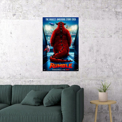 Rumble Movie 2020 Animation Comic Animaiton Poster Wall Art Print Home Wall Decor - xonomax