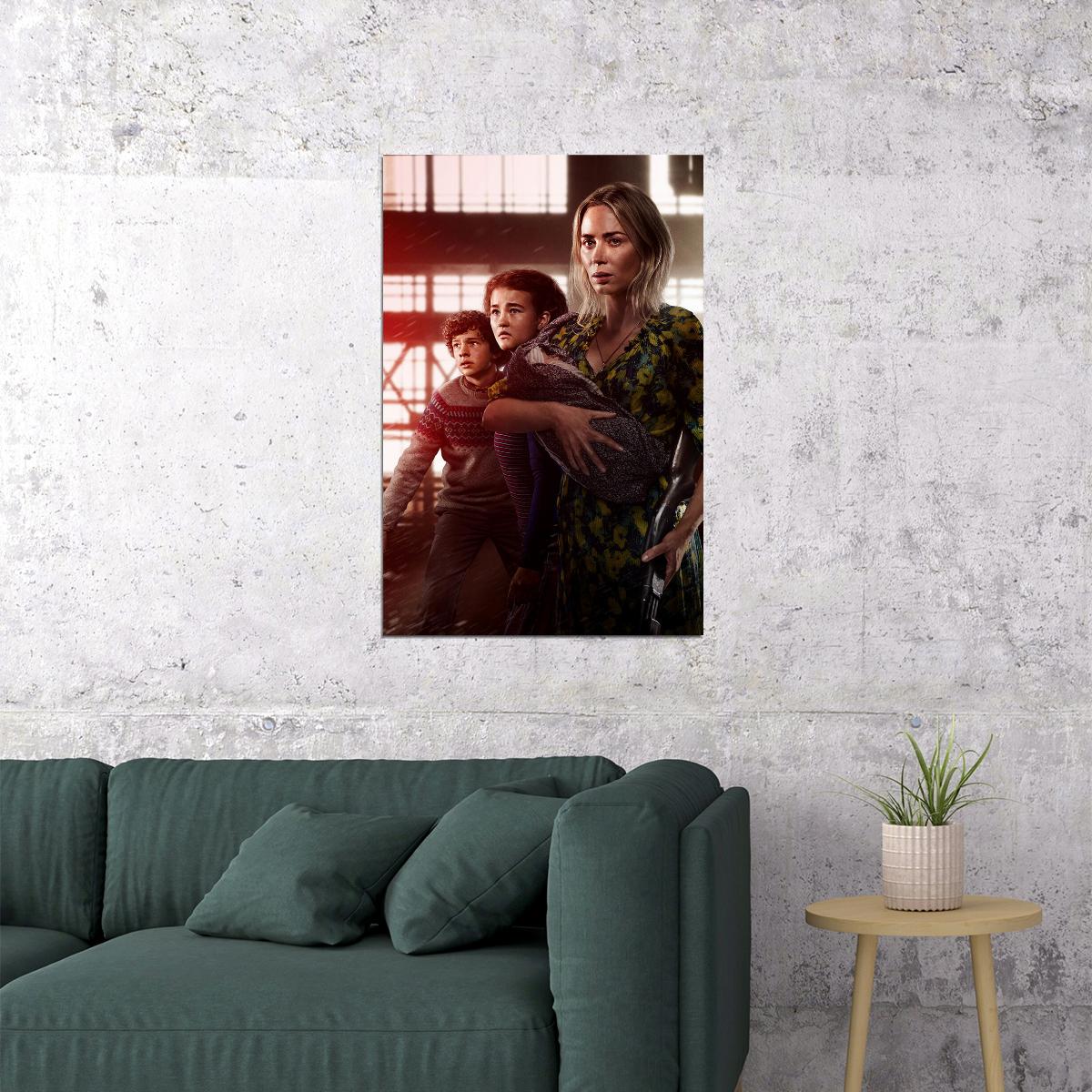 A Quiet Place Part Ii Movie Emily Blunt Horror Poster Wall Art Print Home Wall Decor - xonomax