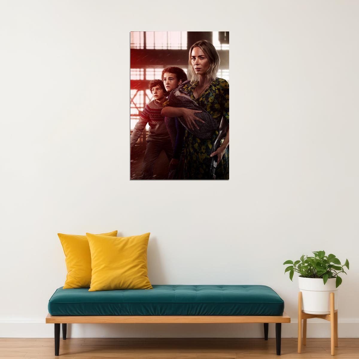 A Quiet Place Part Ii Movie Emily Blunt Horror Poster Wall Art Print Home Wall Decor - xonomax