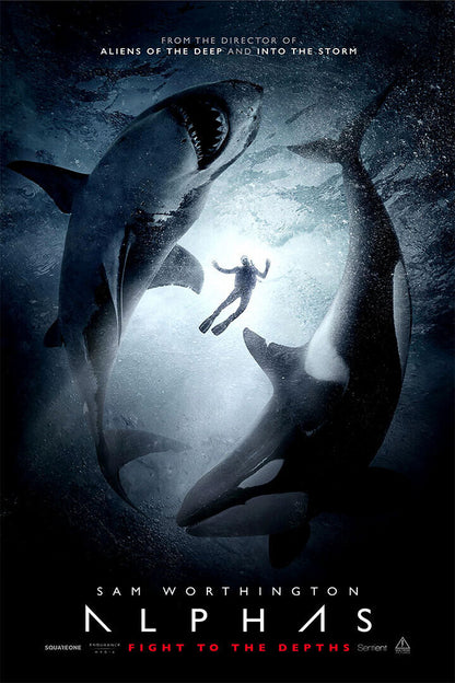 Alphas Movie 2020 Shark Sam Worthington Poster Wall Art Print Home Wall Decor - xonomax