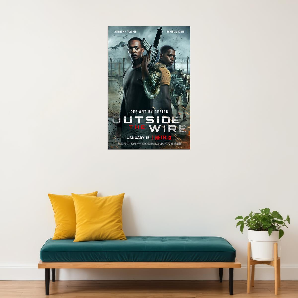 Outside The Wire 2021 Movie Action Adventure Poster Wall Art Print Home Wall Decor - xonomax