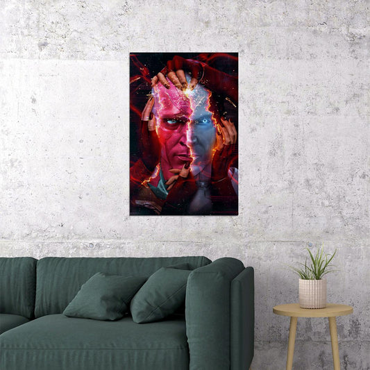 Wanda Vision Super Hero 2021 Movie Comdey Poster Wall Art Print Home Wall Decor