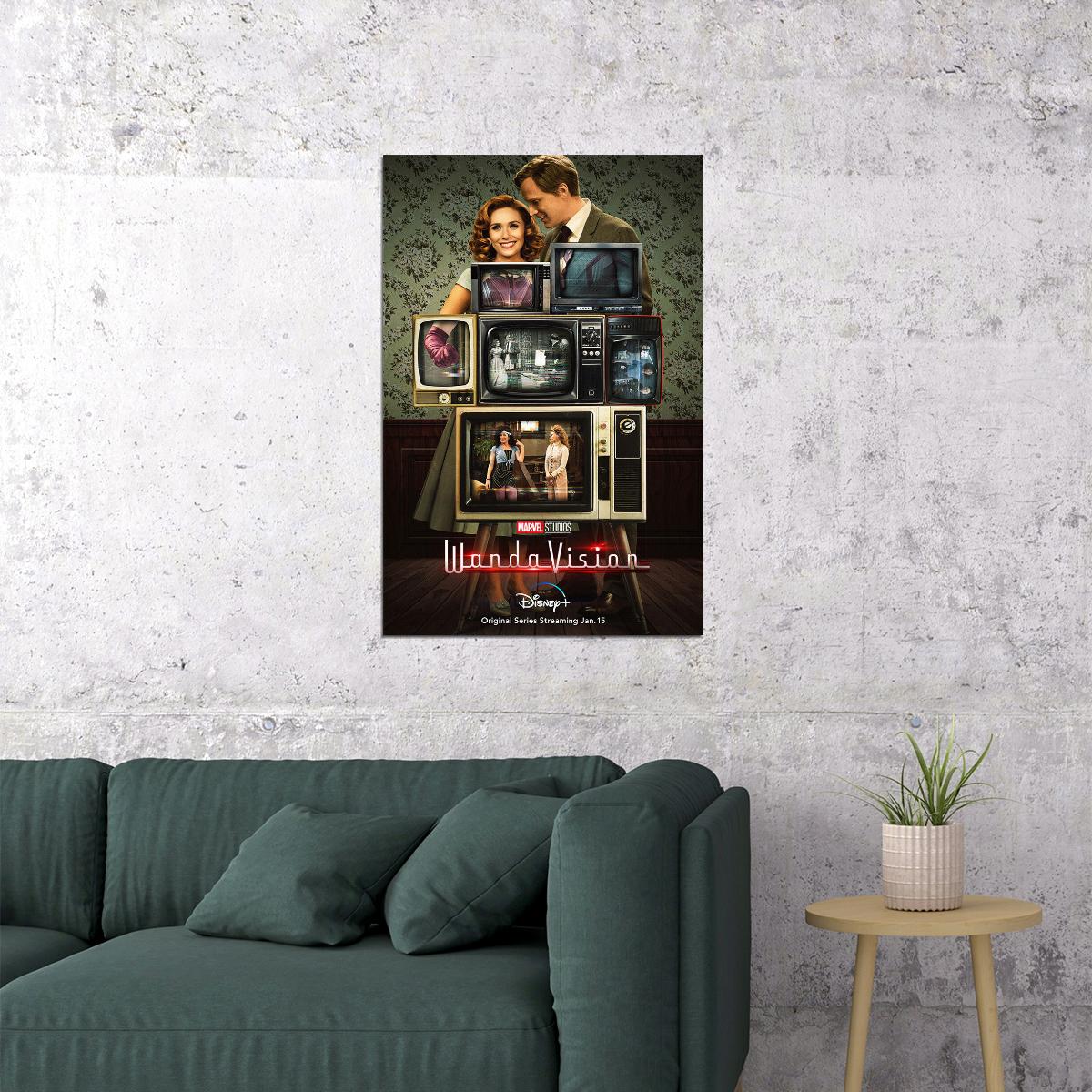Wanda Vision Tv Series Movie 2021 Action Movie Poster Wall Art Print Home Wall Decor - xonomax