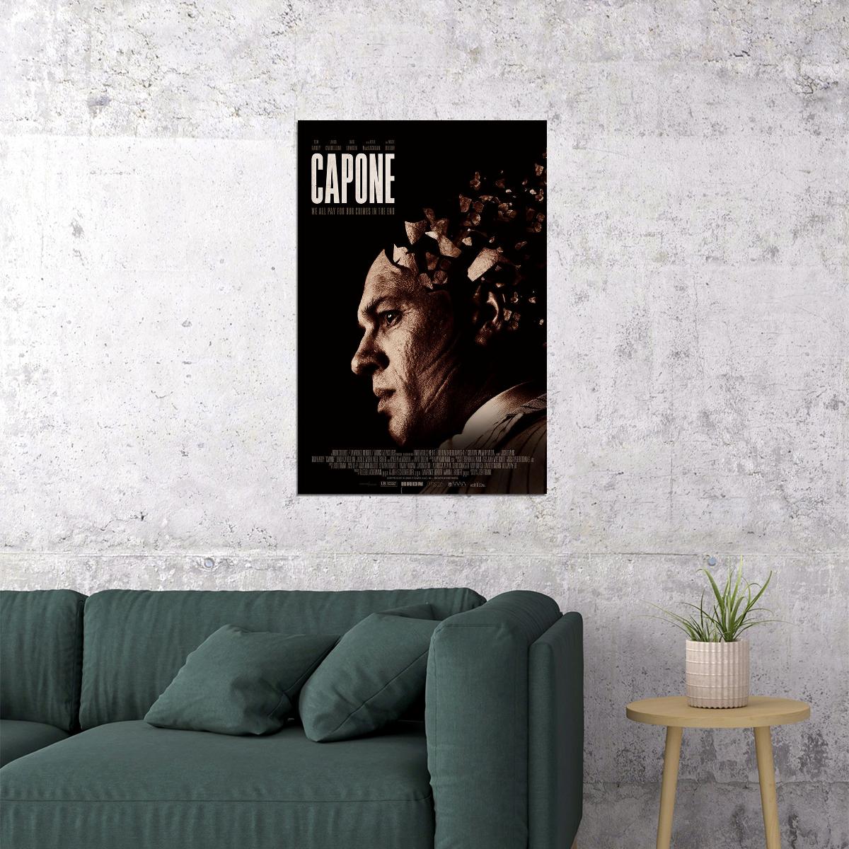 Capone Movie 2020 Biography Crime Drama Poster Wall Art Print Home Wall Decor