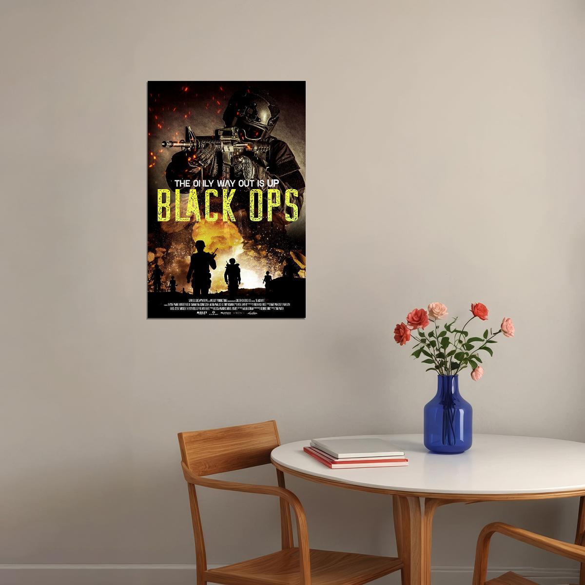 Black Ops Movie The Only Way Out Is Up Horror Action Poster Wall Art Print Home Wall Decor - xonomax