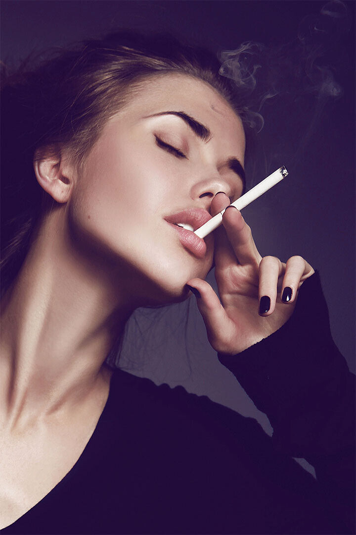 Hot Sexy Girl Smoking Model Poster Wall Art Print Home Wall Decor - xonomax