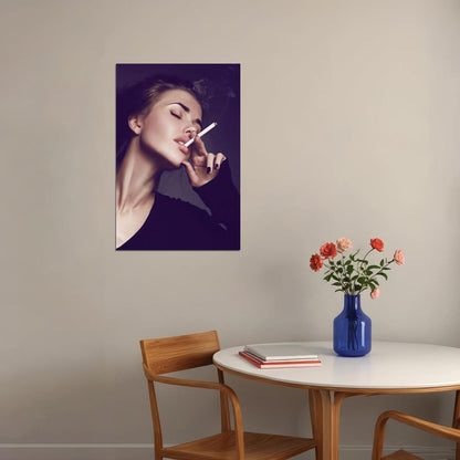 Hot Sexy Girl Smoking Model Poster Wall Art Print Home Wall Decor - xonomax