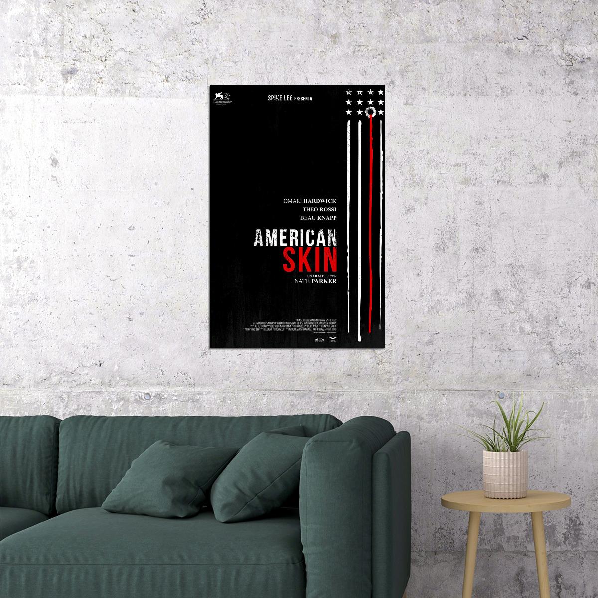 American Skin Movie 2021 Drama Thriller Poster Wall Art Print Home Wall Decor