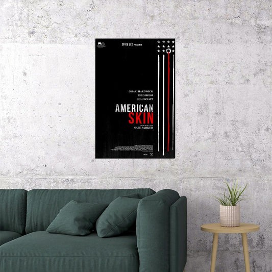 American Skin Movie 2021 Drama Thriller Poster Wall Art Print Home Wall Decor