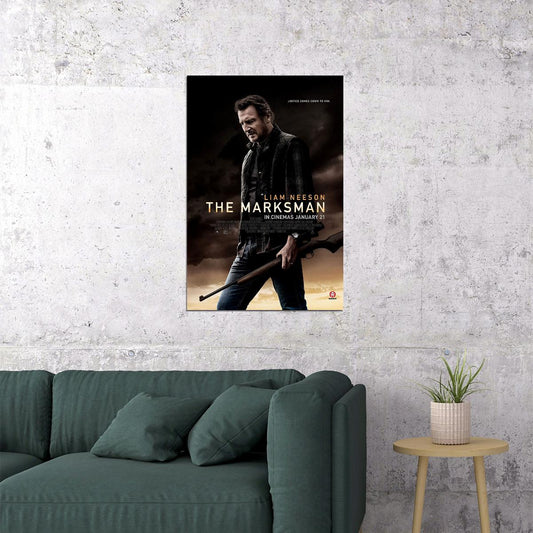 The Marksman Movie Drama Thriller Action Poster Wall Art Print Home Wall Decor