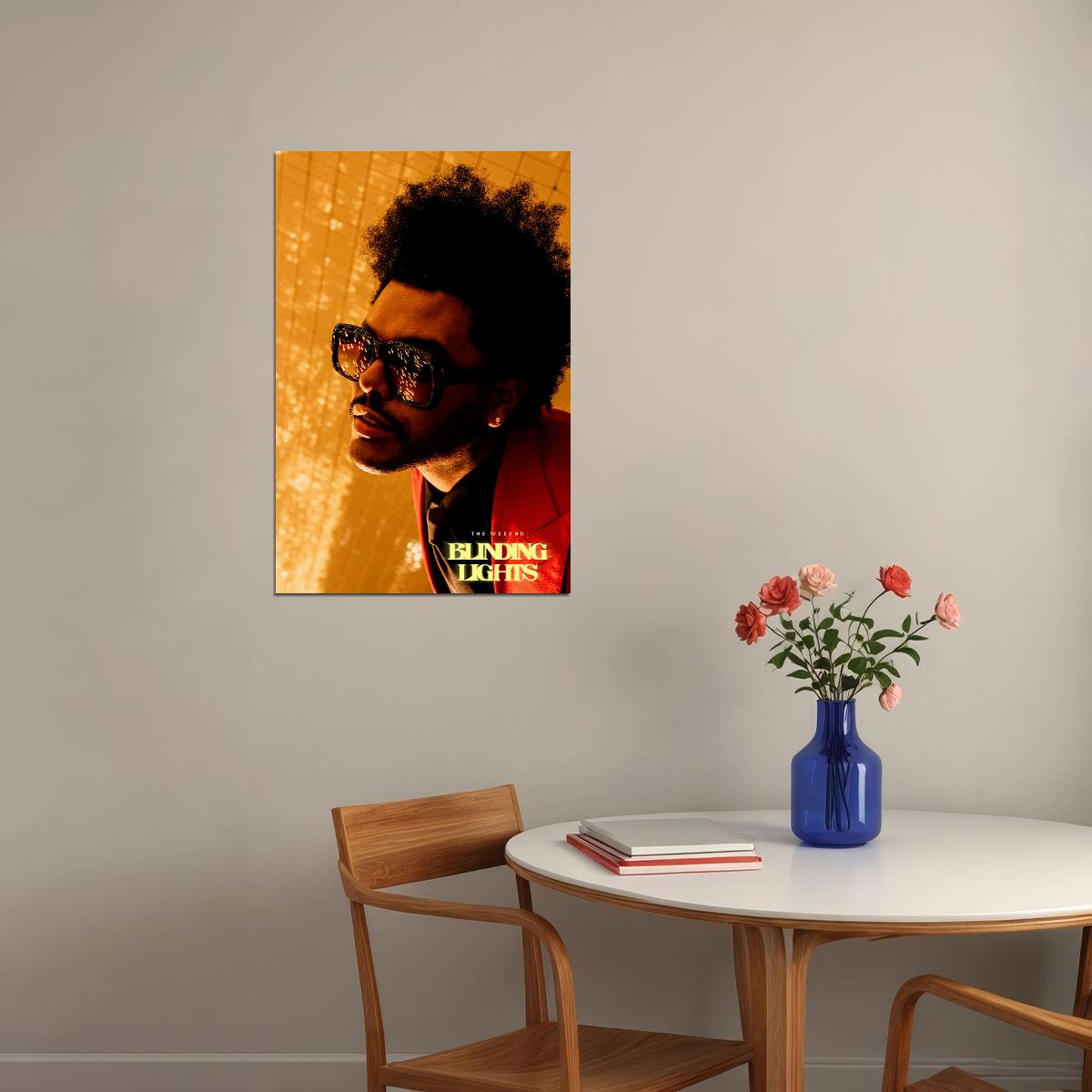The Weeknd Blinding Lights Single Cover 2019 Poster Wall Art Print Home Wall Decor - xonomax