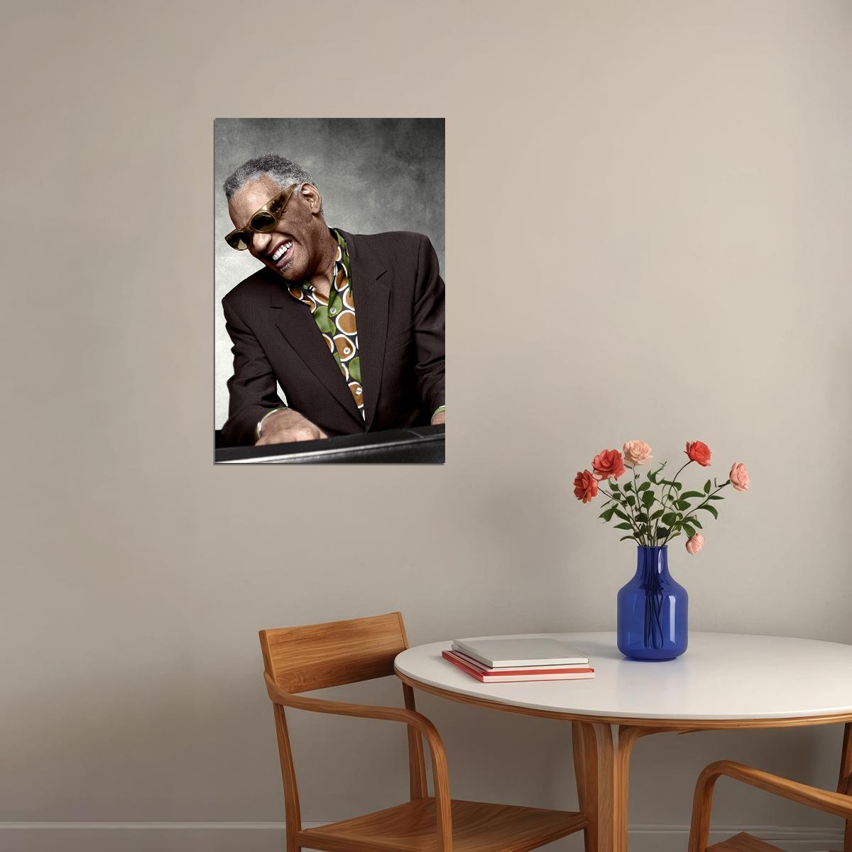 Musician Ray Charles Pianist Artist Poster Wall Art Print Home Wall Decor - xonomax