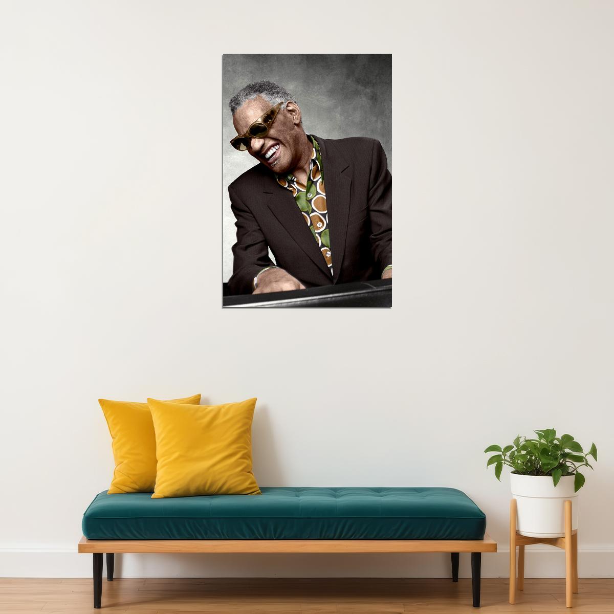 Musician Ray Charles Pianist Artist Poster Wall Art Print Home Wall Decor - xonomax