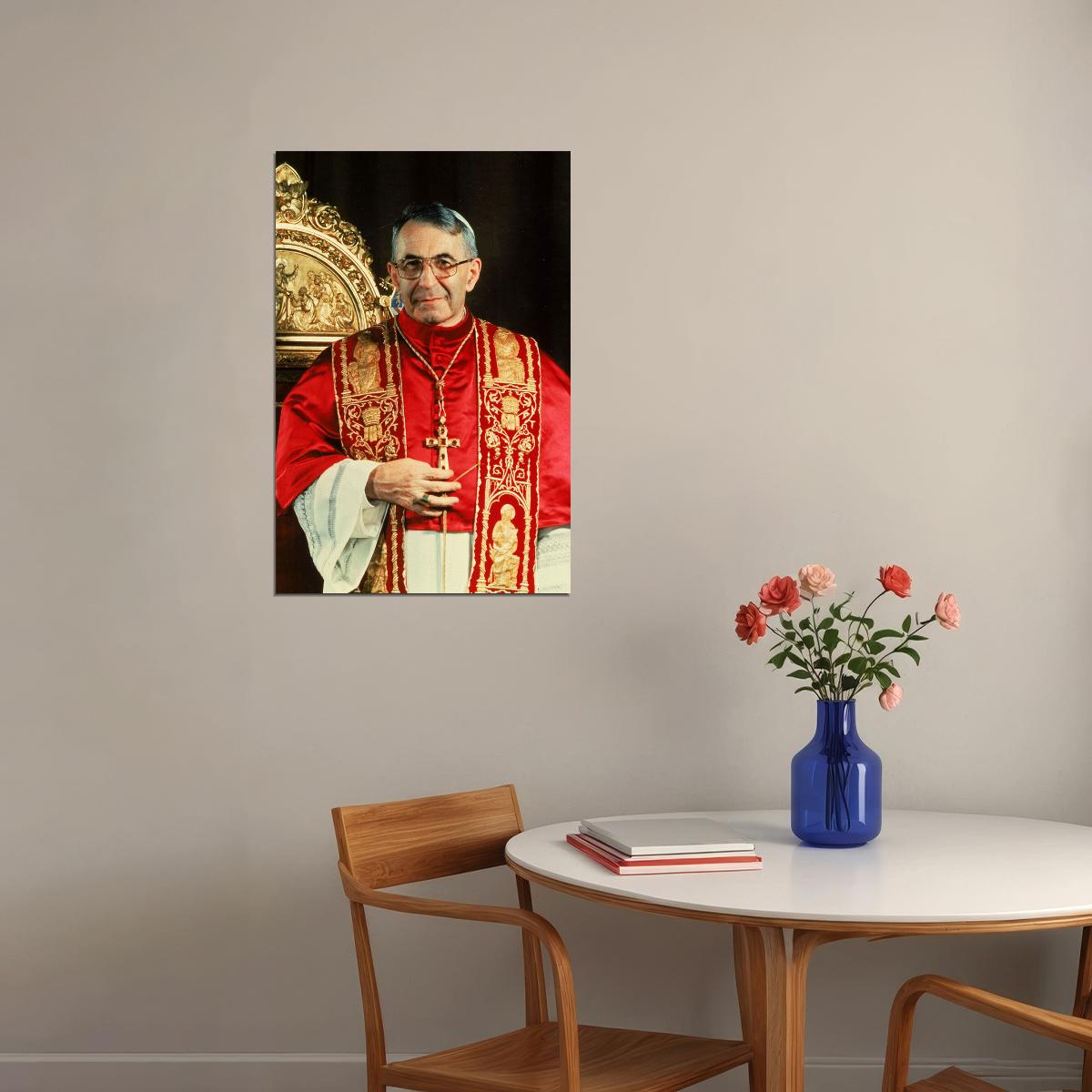 Pope John Paul I At Inaugural Mass Poster Wall Art Print Home Wall Decor - xonomax