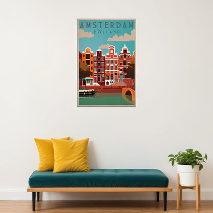 Amsterdam Netherlands Old Advertisement Poster Wall Art Print Home Wall Decor - xonomax