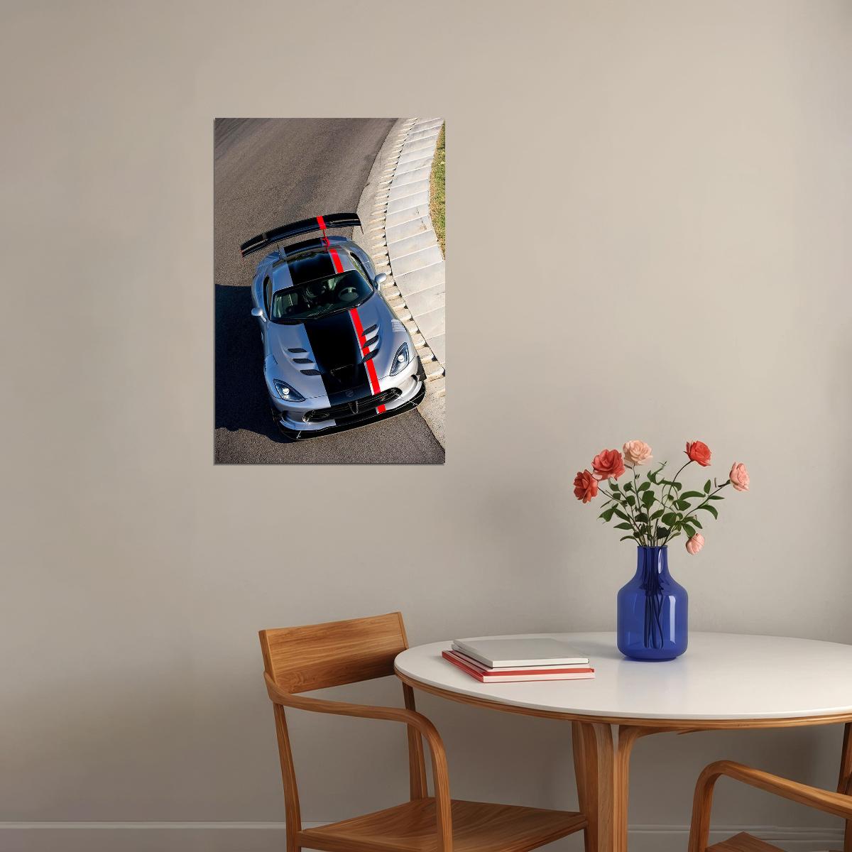 Sport Cars Dodge Viper Srt10 2010 Landscape Poster Wall Art Print Home Wall Decor - xonomax