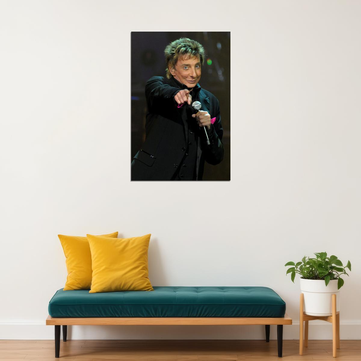 Singer And Songwriter Barry Manilow In Concert Poster Wall Art Print Home Wall Decor - xonomax