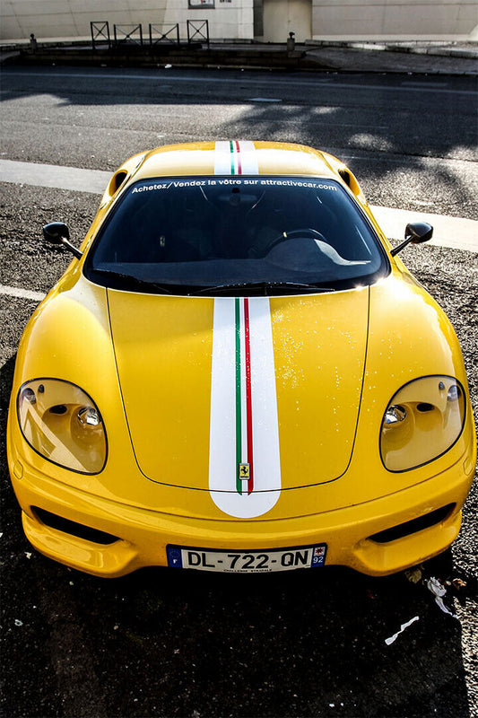 Ferrari 360 Modena Jnh Sports Cars Front View Poster Wall Art Print Home Wall Decor - xonomax
