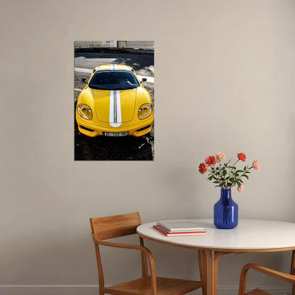 Ferrari 360 Modena Jnh Sports Cars Front View Poster Wall Art Print Home Wall Decor - xonomax
