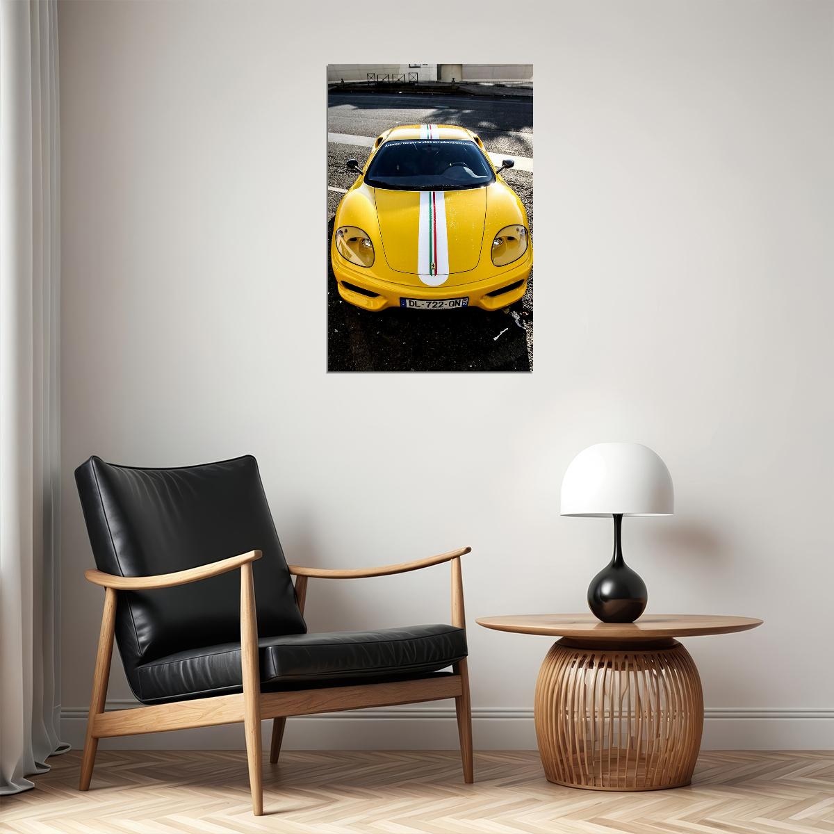Ferrari 360 Modena Jnh Sports Cars Front View Poster Wall Art Print Home Wall Decor - xonomax
