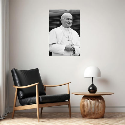 Portrait Of Pope John Paul Ii Religious Leader Poster Wall Art Print Home Wall Decor - xonomax