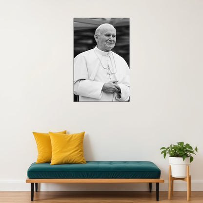 Portrait Of Pope John Paul Ii Religious Leader Poster Wall Art Print Home Wall Decor - xonomax