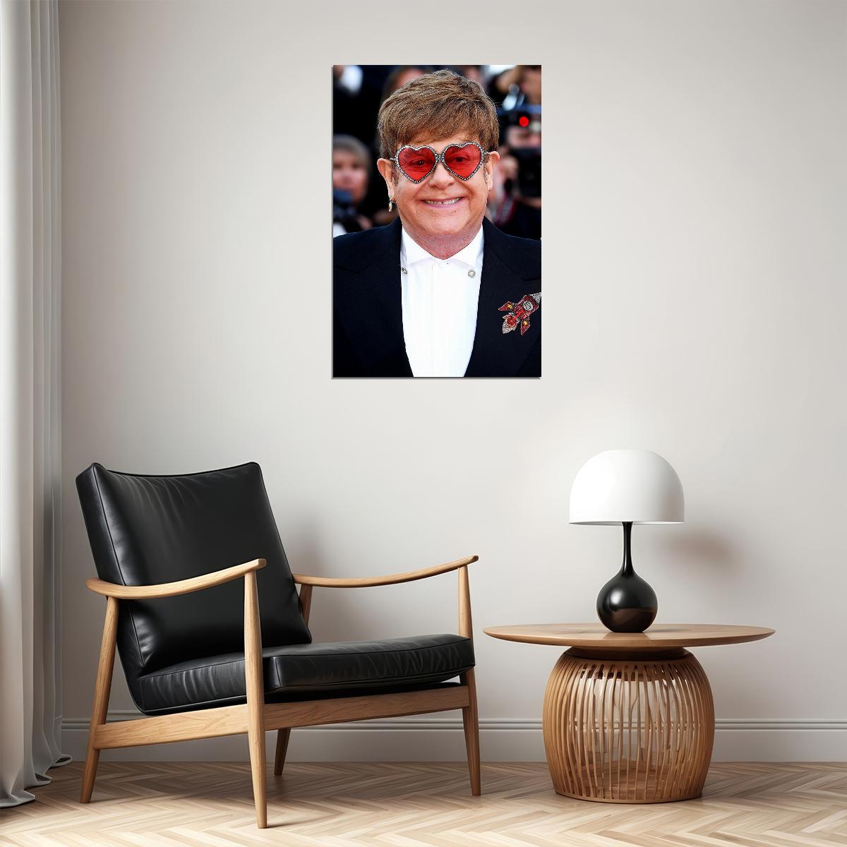 Portrait Of Elton John Singer Composer Poster Wall Art Print Home Wall Decor - xonomax