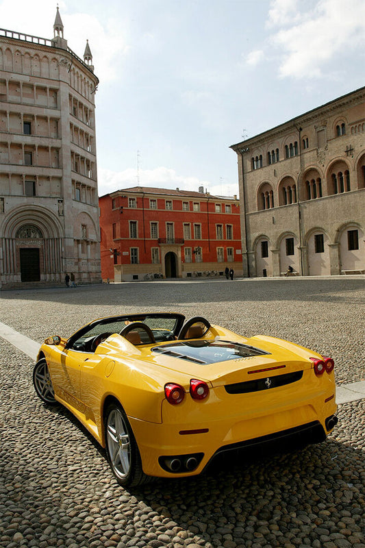 Yellow Sport Automobile Ferrari Land Vehicle Poster Wall Art Print Home Wall Decor - xonomax