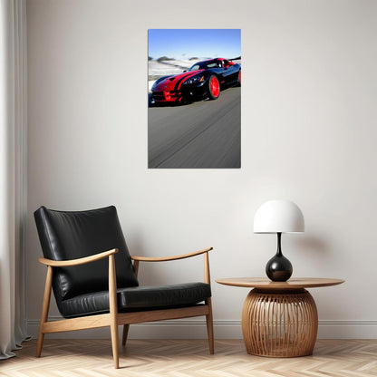 Sport Cars Dodge Viper Srt10 2010 Landscape Poster Wall Art Print Home Wall Decor - xonomax