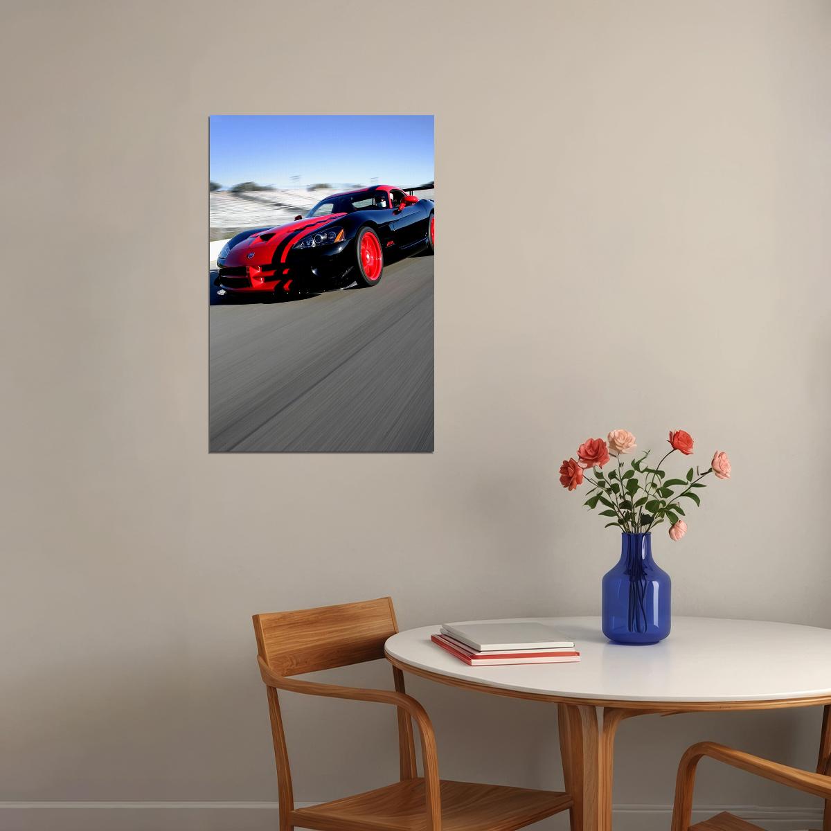 Sport Cars Dodge Viper Srt10 2010 Landscape Poster Wall Art Print Home Wall Decor - xonomax
