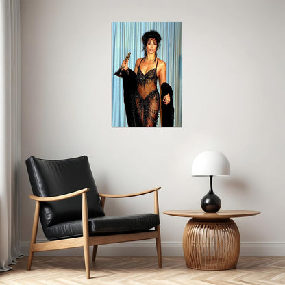 Cher At Academy Awards American Actor Poster Wall Art Print Home Wall Decor - xonomax