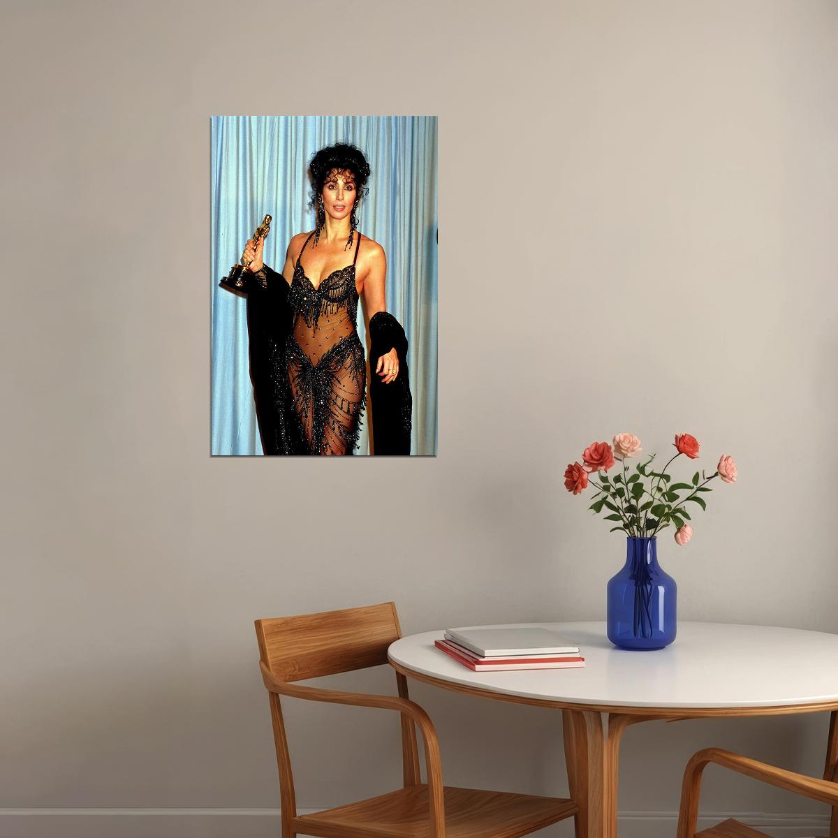Cher At Academy Awards American Actor Poster Wall Art Print Home Wall Decor - xonomax