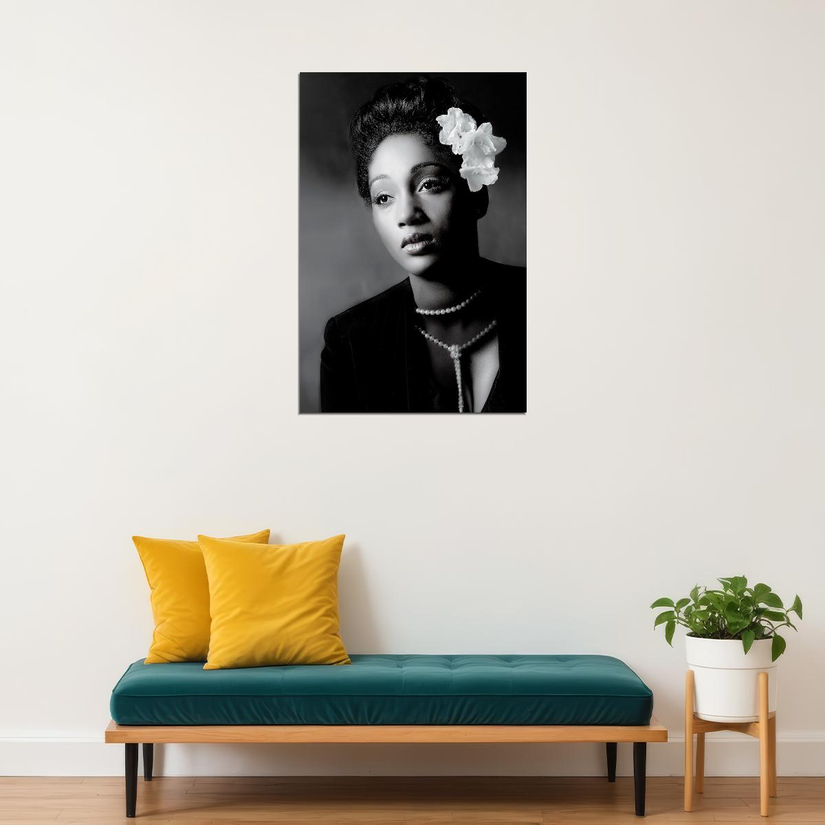 Billie Holiday Lyrics Writer Musician Poster Wall Art Print Home Wall Decor - xonomax