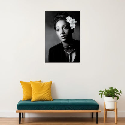 Billie Holiday Lyrics Writer Musician Poster Wall Art Print Home Wall Decor - xonomax