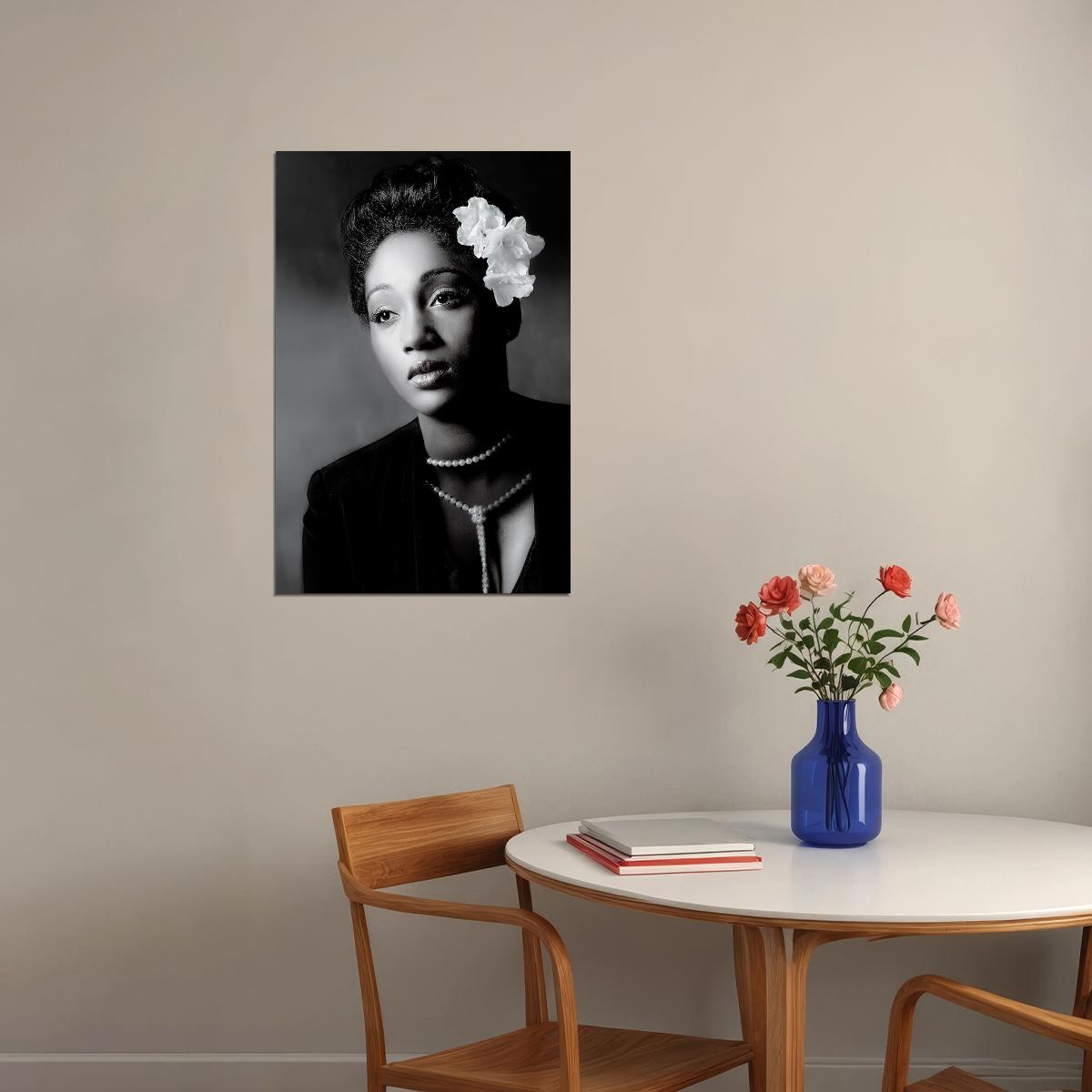 Billie Holiday Lyrics Writer Musician Poster Wall Art Print Home Wall Decor - xonomax