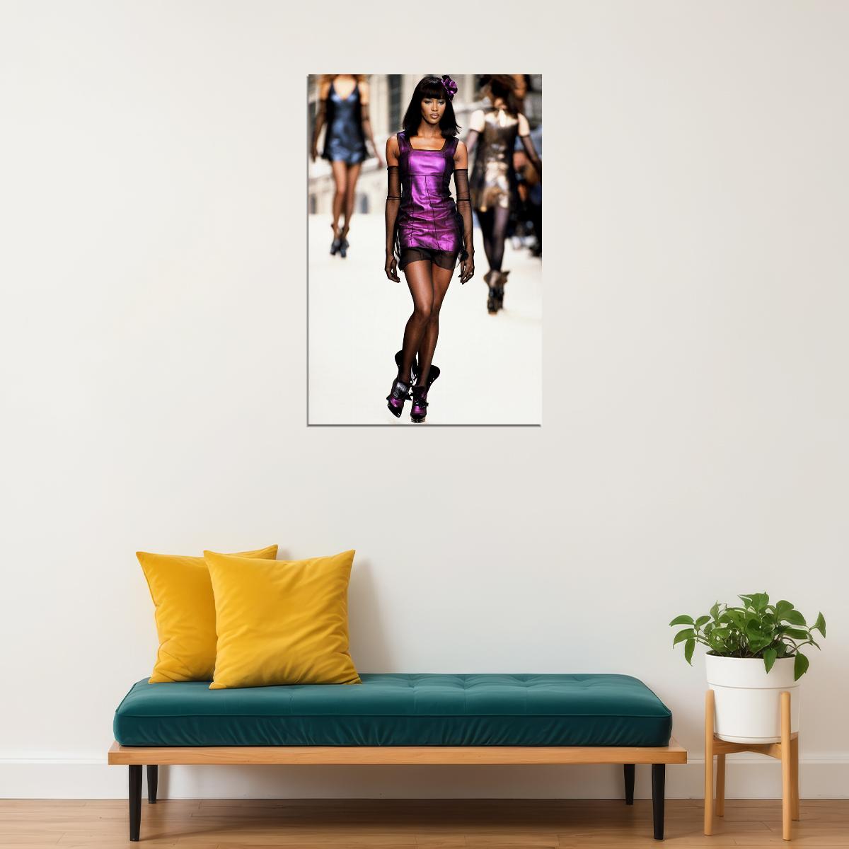 Naomi Campbell Best Fashion British Actor Poster Wall Art Print Home Wall Decor - xonomax