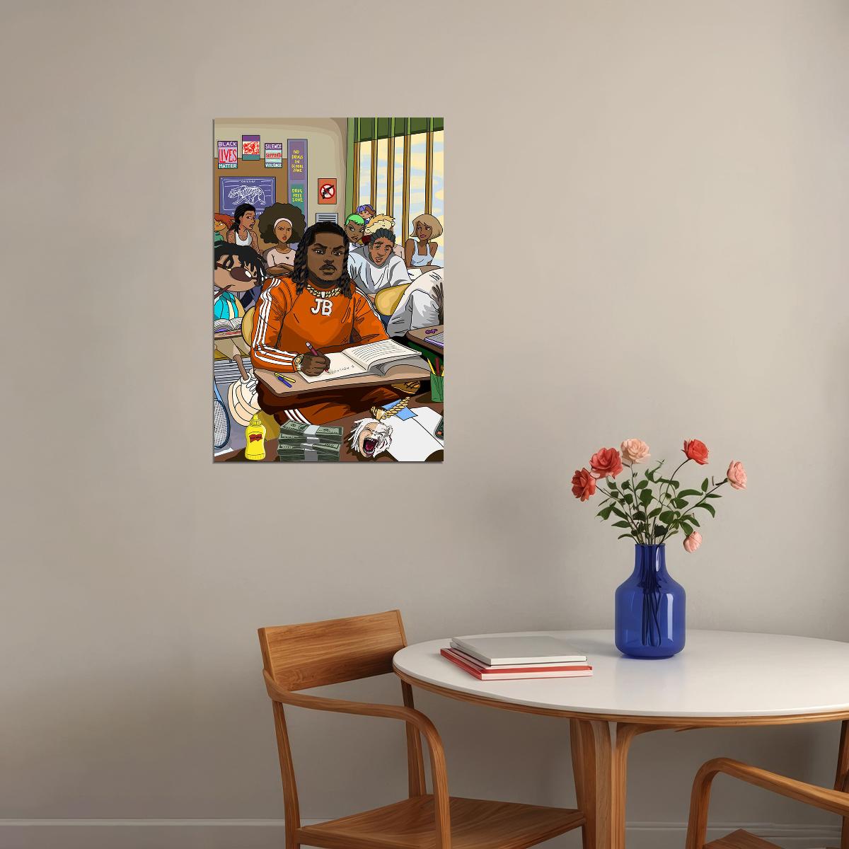 Tee Grizzley Meek Mill Lil Baby The Smartest Poster Wall Art Print Home Wall Decor - xonomax