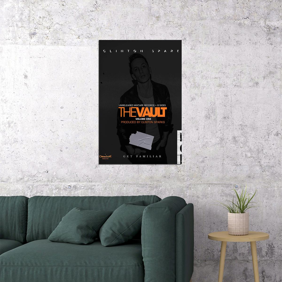 Clinton Sparks The Vault Vol. 1 Rap Singer Poster Wall Art Print Home Wall Decor - xonomax