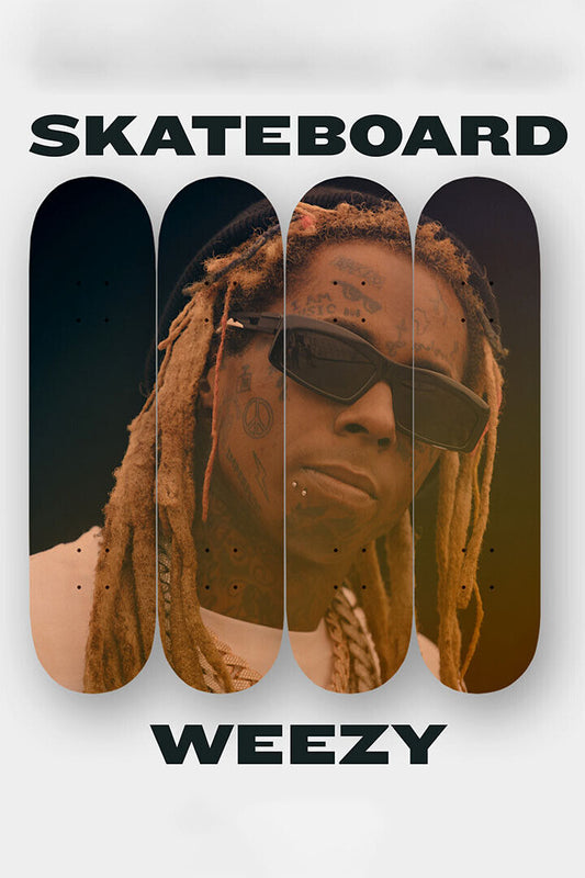 Lil Wayne Skateboard Weezy Music Poster Wall Art Print Home Wall Decor - xonomax
