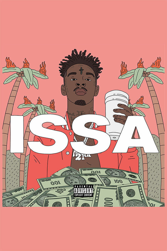 21 Savage Issa Singer Music Album I Was 21 Wild Poster Wall Art Print Home Wall Decor - xonomax