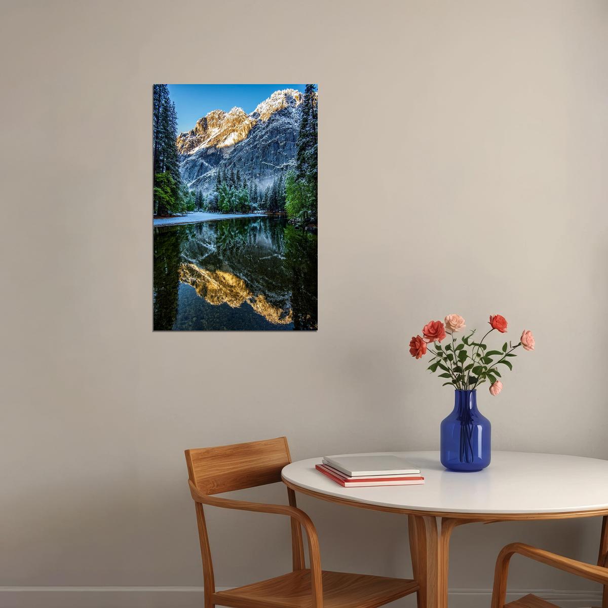 Merced River In Yosemite Wonderful View Poster Wall Art Print Home Wall Decor - xonomax