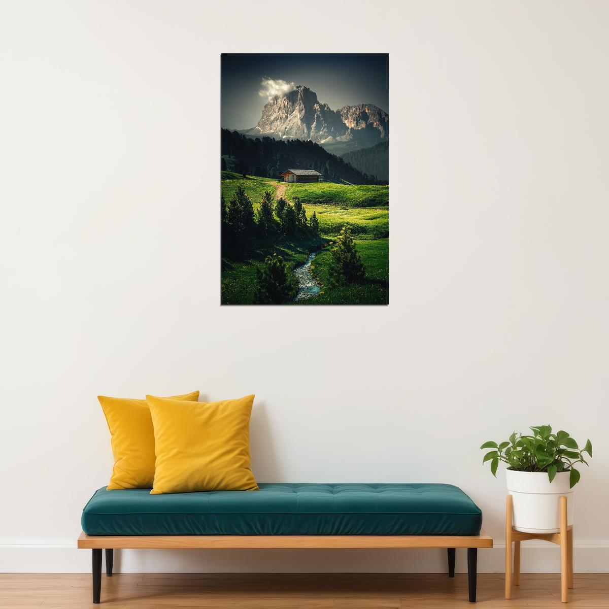 Wonderful Mountain Landscape Under The Sky Poster Wall Art Print Home Wall Decor - xonomax
